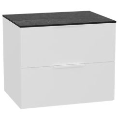 Conjunto estructura de armario Excellent Tuto 2.0 MLEX.2172.600.WHBL, encimera sobre armario Excellent Tuto 2.0 MLEX.2116.600.MA, MLEX.2151.600.02.WH