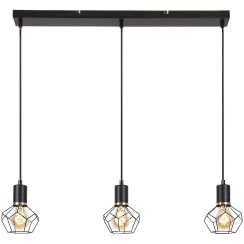 Rabalux Fran lámpara colgante 3x40 W negro 72242