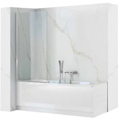 Rea Lagos mampara de bañera 70 cm una pieza cromo brillo/vidrio transparente REA-W5674