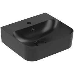 Villeroy & Boch Finion lavabo 43x39 cm rectangular clásico-para mueble-sobre encimera negro mate 43644LR7