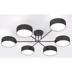 Emibig Maga lámpara de techo 6x10 W negro 1568/6