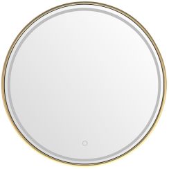 Zuma Line espejo 80x80 cm circular con iluminación oro 3117