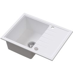 Ruvetti Axel fregadero de granito 65x50 cm blanco 3001AX_WH120_W