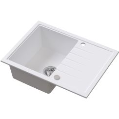 Ruvetti Axel fregadero de granito 68x49.5 cm blanco 3001AX_WH140_W