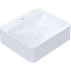 Ruvetti Arona lavabo 45x39 cm rectangular sobre encimera blanco brillante DOL_AR4539