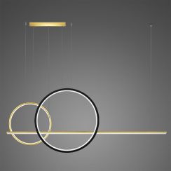 Altavola Design Linea lámpara colgante 3x57 W negro-oro LA087/P2X_60_40_150_3k_gold_black