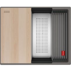 Franke Kanon fregadero de granito 56x46 cm gris/grafito/ónix 125.0749.658