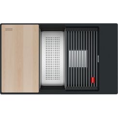 Franke Kanon fregadero de granito 76x46 cm negro 125.0749.671