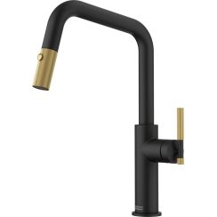 Franke Maris Stripes grifo de cocina de pie negro-oro/oro arcaico 115.0747.676