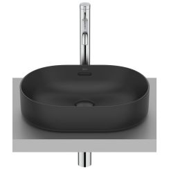 Roca Meridian lavabo 46x36.5 cm oval sobre encimera negro A327748080