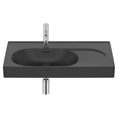 Roca Meridian lavabo 80x46 cm rectangular clásico-para mueble negro A327743080