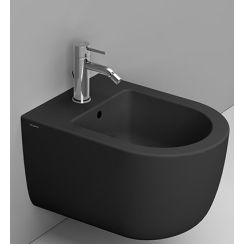 Ceramica Dolomite Mirto Round Short bidé suspendido negro D473681