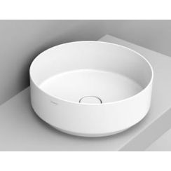 Ceramica Dolomite Noemi lavabo 44x44 cm circular sobre encimera blanco mate D310541