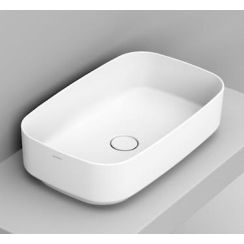Ceramica Dolomite Noemi lavabo 62x38 cm rectangular sobre encimera blanco mate D311041