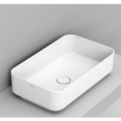 Ceramica Dolomite Noemi lavabo 60x36 cm rectangular sobre encimera blanco brillante D311101