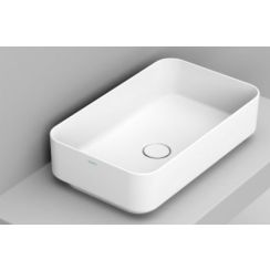 Ceramica Dolomite lavabo 60x36 cm rectangular sobre encimera blanco mate D311141