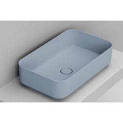 Ceramica Dolomite Noemi lavabo 64x38.5 cm rectangular sobre encimera azul D311271