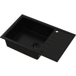 Ruvetti Axel fregadero de granito 78x50 cm negro 3001AX_FB160XL_W