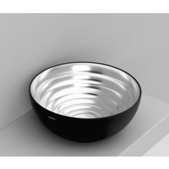 Ceramica Dolomite MOVE lavabo 44x44 cm circular sobre encimera negro mate D3107NA