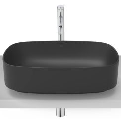 Roca Ona lavabo 50x37 cm sobre encimera negro A3275L0080