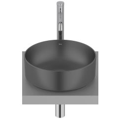 Roca Ona lavabo 37x37 cm circular sobre encimera negro A32768J080
