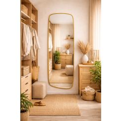 Baltica Design Stone Calm espejo 50x155 cm dorado 5904107932934