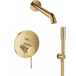 Conjunto grifo de bañera y ducha Grohe Essence 24058GL1, caño de grifo Grohe Essence 13449GL1, 26658GL0, 27400GL0, 28362GL1