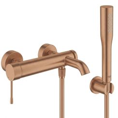 Conjunto grifo de bañera y ducha Grohe Essence 33624DL1, alcachofa de ducha Grohe Euphoria 27400DL0, 27074DL0, 28362DA1