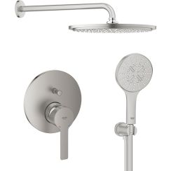 Conjunto ducha con efecto lluvia Grohe Rainshower 26066DC0, grifo de bañera y ducha Grohe Lineare 24064DC1, 26574DC0, 26658DC0, 28362DC1