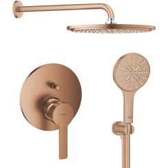 Conjunto brazo de ducha con efecto lluvia Grohe Rainshower 26066DL0, grifo de bañera y ducha Grohe Lineare 24064DL1, 26574DL0, 26658DL0, 28388DA1