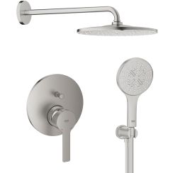 Conjunto brazo de ducha con efecto lluvia Grohe Rainshower 26558DC0, grifo de bañera y ducha Grohe Lineare 24064DC1, 26574DC0, 26658DC0, 28362DC1