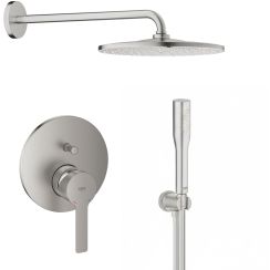 Conjunto brazo de ducha con efecto lluvia Grohe Rainshower 26558DC0, grifo de bañera y ducha Grohe Lineare 24064DC1, 26658DC0, 27400DC0, 28362DC1