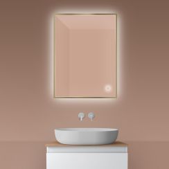 Oltens Nordlis espejo 60x80 cm rectangular con iluminación con lámina calefactora 64115510