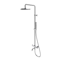 Omnires Y conjunto bañera/ducha a pared con rociador con efecto lluvia cromo Y1234MCR