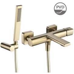 Laveo Tores grifo de bañera y ducha a pared oro BVT_G11D