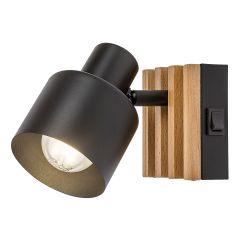 Rabalux Noxelle lámpara de pared 1x5 W negro-madera 71421