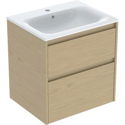 Geberit Selnova Square lavabo con mueble 60 cm roble 504.138.PS.1