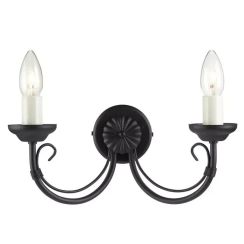 Elstead Lighting Chartwell lámpara de pared 2x60 W negro CH2-BLACK