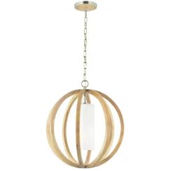 Elstead Lighting Allier lámpara colgante 1x60 W madera FE-ALLIER-P-S-LW