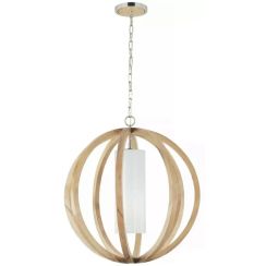 Elstead Lighting Allier lámpara colgante 1x60 W madera FE-ALLIER-P-L-LW