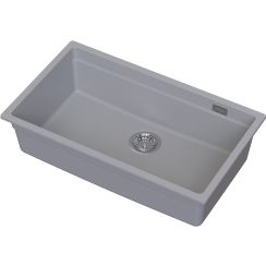 Ruvetti Latios fregadero de granito 74.5x43.5 cm gris/grafito/ónix 3001LA_GR80_P
