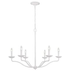 Elstead Lighting Annie lámpara colgante 6x40 W blanco FE-ANNIE6-PSW