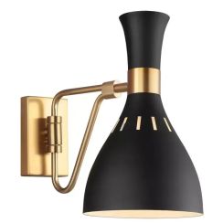 Elstead Lighting Joan lámpara de pared 1x60 W negro-latón FE-JOAN1-MB
