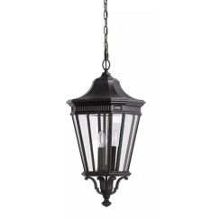 Elstead Lighting Cotswold Lane lámpara colgante para exterior 3x60 W negro FE-COTSLN8-L-BK