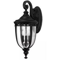 Elstead Lighting English Bridle lámpara de pared para exteriores 3x60 W negro FE-EB2-L-BLK