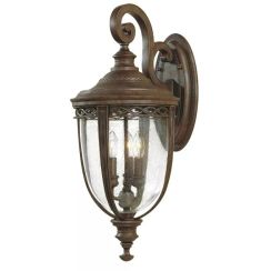 Elstead Lighting English Bridle lámpara de pared para exteriores 3x60 W marrón FE-EB2-L-BRB