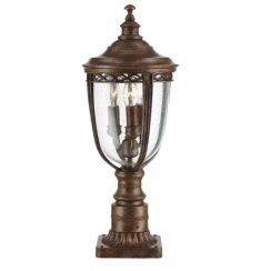 Elstead Lighting English Bridle lámpara de pie para exteriores 3x60 W marrón FE-EB3-M-BRB