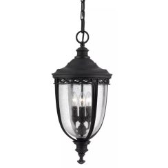 Elstead Lighting English Bridle lámpara colgante para exterior 3x60 W negro FE-EB8-L-BLK