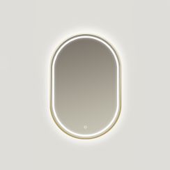 Ars Longa Eclisse espejo 60x90 cm oval con iluminación oro LED-ECLISSE6090-Z