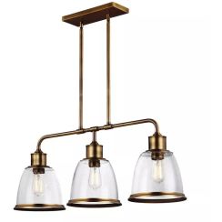 Elstead Lighting Hobson lámpara de techo 3x40 W latón FE-HOBSON-3P-AB